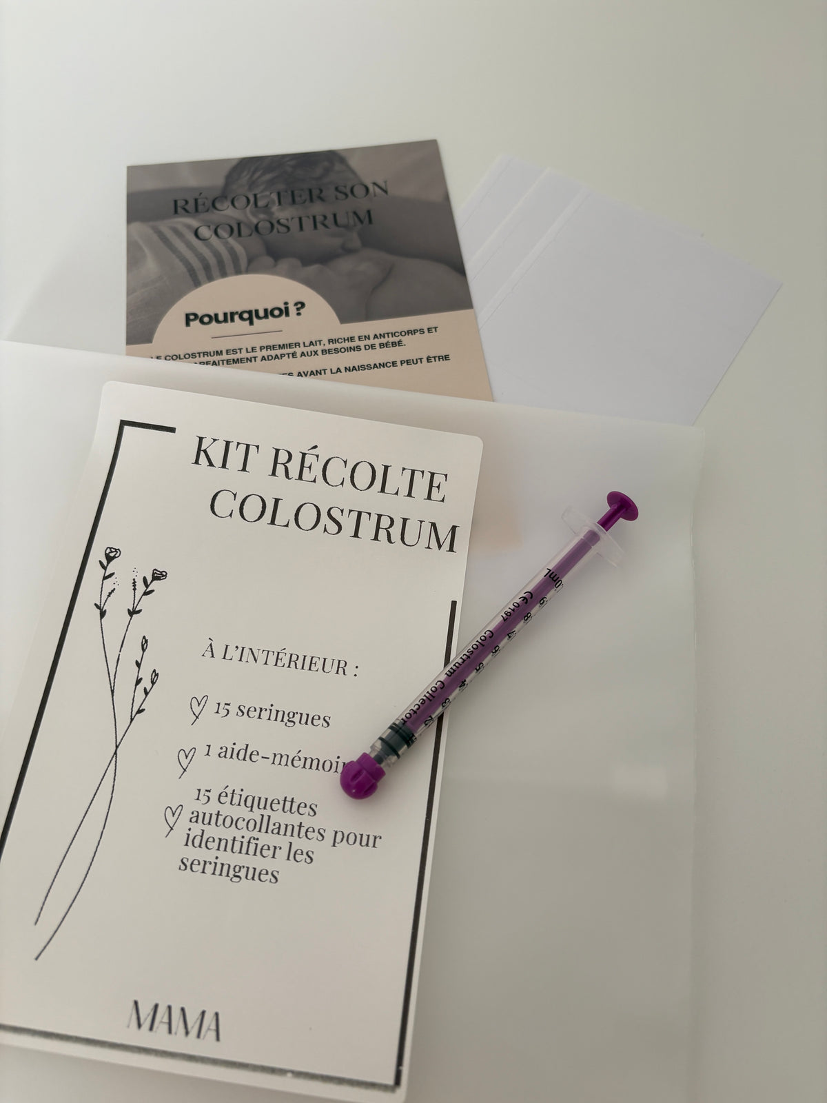 Kit récolte colostrum