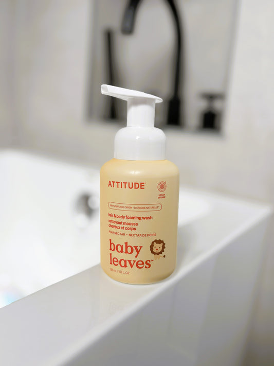 2 en 1 Nettoyant mousse pour cheveux et corps pour bébé